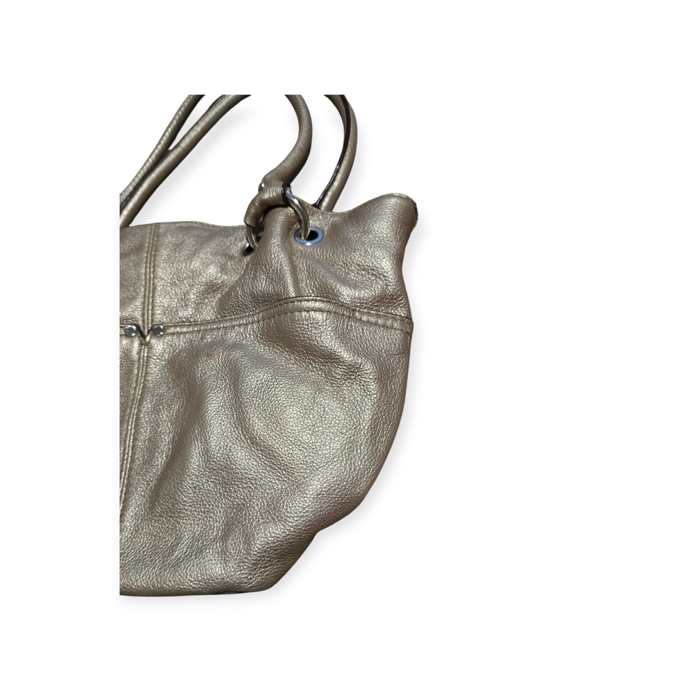 Tignanello Metallic Gold Leather Shoulder Bag - Picture 5 of 13